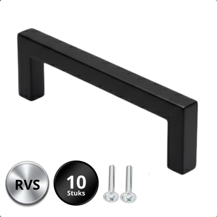 By MJM RVS Handgreep Keukengreep Dallas Zwart 224 mm 10 STUKS Modern Handgrepen kast Handgrepen voor deurtjes Deurgreep Meubelgreep Handgreep Zwart meubelgrepen Keukengreep Keukenkastjes Greep Zwart Meubelbeslag greepjes - Foto 2