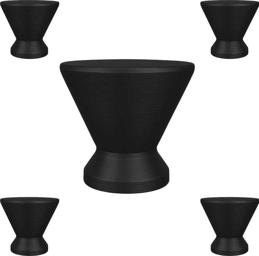 By MJM Meubelknop Dover recht Zwart SET 5 stuks Kast knopjes Kastknoppen Zwart Meubelknop- deurknoppen voor kasten Meubelbeslag deurknopjes Kastknopjes