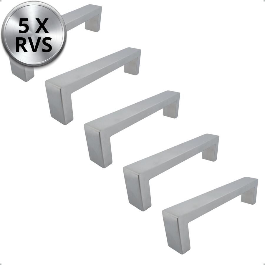By MJM Handgreep Keukengreep RVS 128 mm 5 Stuks strak Handgrepen voor deurtjes Deurgreep Meubelgreep Handgreep Keukengreep Keukenkastjes Greep- Meubelbeslag handgrepen kast meubelgrepen Handgrepen voor deurtjes inclusief schroeven