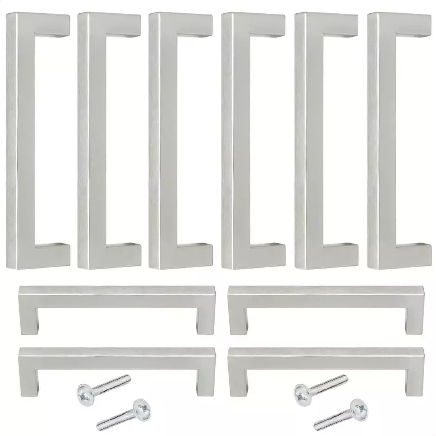 By MJM RVS Handgreep Keukengreep Dallas 128 mm 10 Stuks Modern Handgrepen kast Handgrepen voor deurtjes Deurgreep Meubelgreep Handgreep Rvs meubelgrepen Keukengreep Keukenkastjes Greep RVS Meubelbeslag greepjes Inclusief schroeven - Foto 4