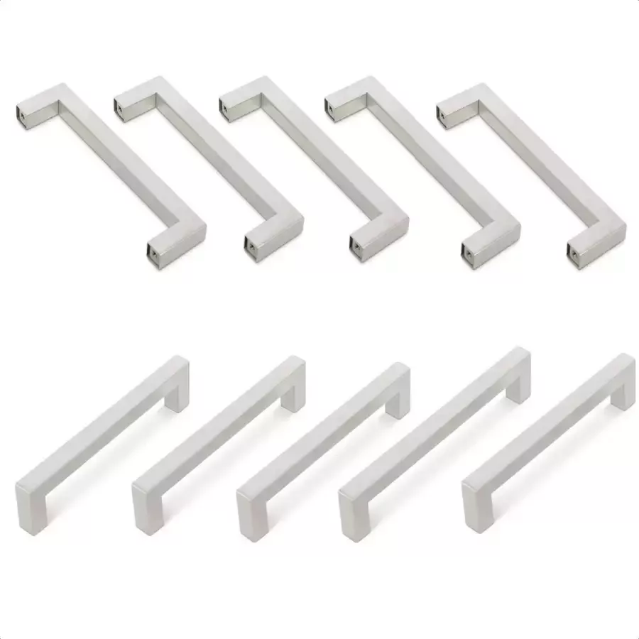 By MJM Handgreep Keukengreep RVS 192 mm 10 Stuks Modern Handgrepen kast Handgrepen voor deurtjes Deurgreep Meubelgreep Handgreep Rvs meubelgrepen Keukengreep Keukenkastjes Greep RVS Meubelbeslag greepjes Inclusief schroeven - Foto 3