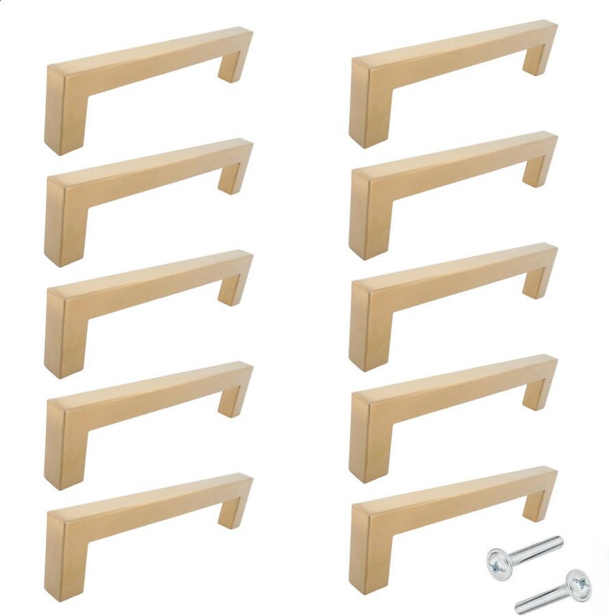 By MJM Handgreep Keukengreep RVS Goud 128 mm 20 Stuks Modern Handgrepen kast Handgrepen voor deurtjes Deurgreep Meubelgreep Handgreep Goud meubelgrepen Keukengreep Keukenkastjes- Greep Goud- Meubelbeslag greepjes Inclusief schroeven
