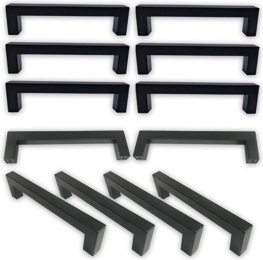 By MJM Handgreep Keukengreep Dallas RVS Zwart 192 mm 20 Stuks Modern Handgrepen kast Deurgreep Meubelgreep Handgreep Zwart meubelgrepen Keukengreep Keukenkastjes Greep Zwart Meubelbeslag greepjes Inclusief schroeven - Foto 2