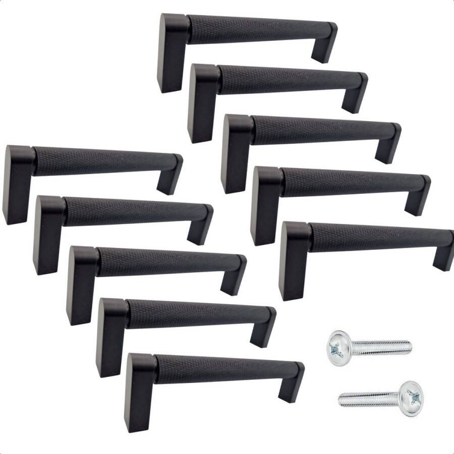 By MJM Handgreep Keukengreep Miami Zwart 128 mm 20 STUKS Design Handgrepen voor deurtjes Deurgreep Meubelgreep Handgreep Zwart- Keukengreep Keukenkastjes Greep Zwart Meubelbeslag greepjes Inclusief schroeven - Foto 2