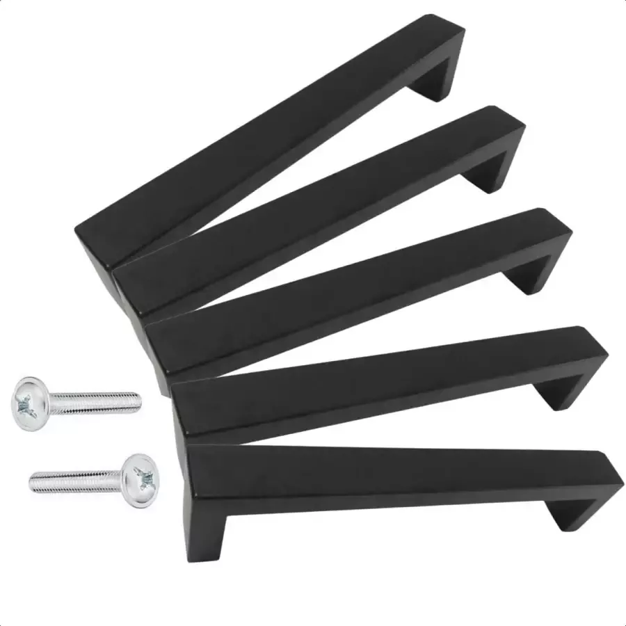 By MJM Handgreep Keukengreep zwart 128 mm 5 Stuks strak Handgrepen voor deurtjes Deurgreep Meubelgreep Handgreep zwart Keukengreep Greep zwart Meubelbeslag handgrepen kast meubelgrepen Handgrepen voor deurtjes inclusief schroeven - Foto 4