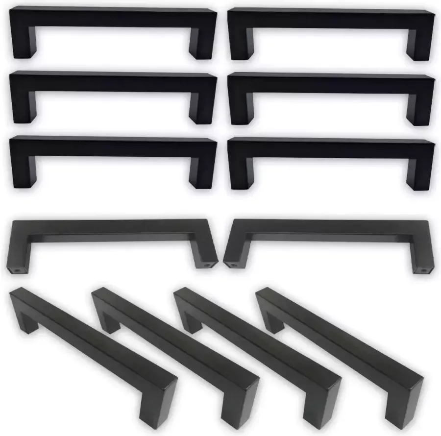 By MJM Handgreep Keukengreep Zwart 192 mm 10 Stuks Modern Handgrepen kast Handgrepen voor deurtjes Deurgreep Meubelgreep Handgreep Zwart meubelgrepen Keukengreep Keukenkastjes Greep Zwart Meubelbeslag greepjes Inclusief schroeven - Foto 4