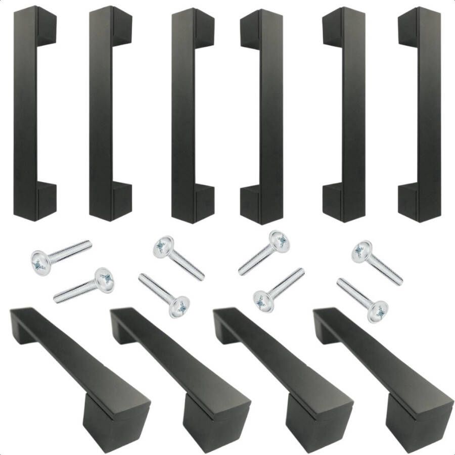 By MJM Handgreep Austin zwart 128 mm 20 stuks Robuust Handgreep kast Handgrepen voor deurtjes Deurgreep Meubelgreep Handgreep Zwart meubelgrepen handgreep keukenkastjes Greep Zwart Meubelbeslag handgreep badkamer schroeven - Foto 3