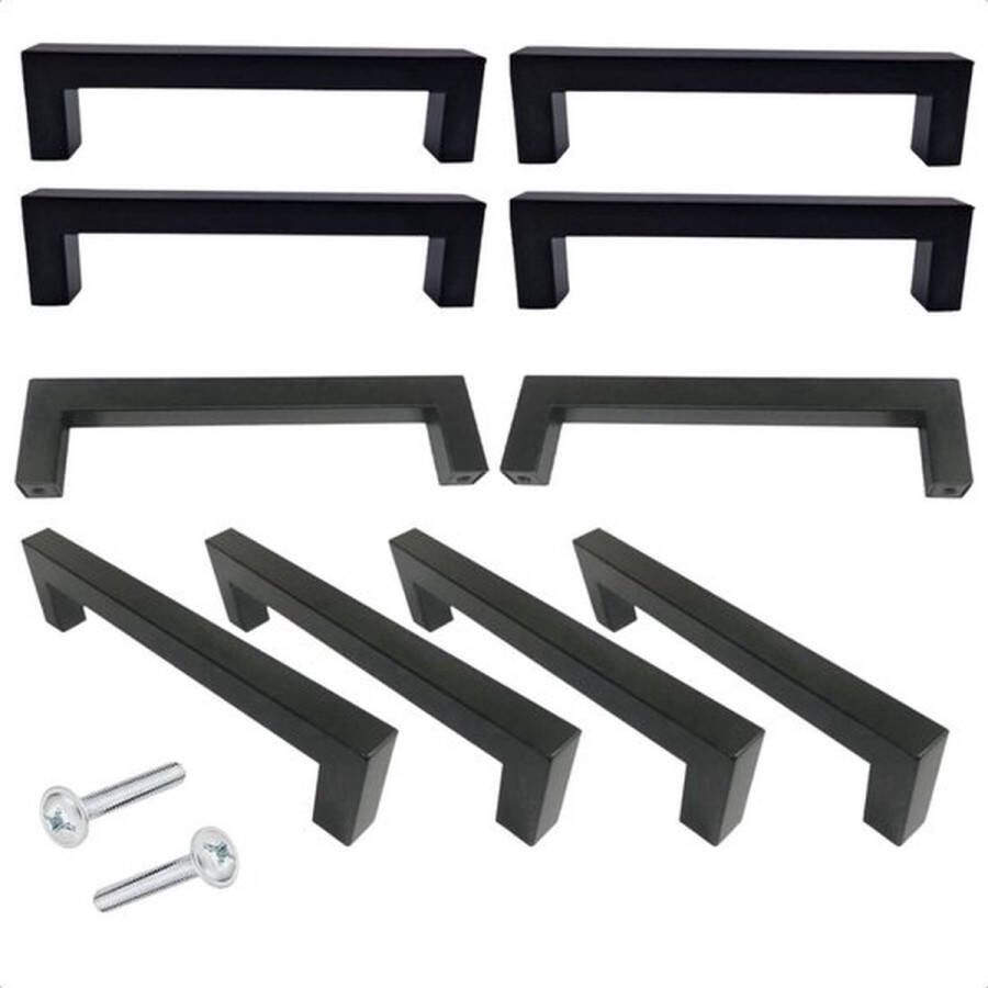 By MJM Handgreep Dallas zwart 96 mm 20 Stuks Modern Handgreep kast Handgrepen voor deurtjes Deurgreep Meubelgreep Handgreep Zwart meubelgrepen handgreep keukenkastjes Greep Zwart Meubelbeslag handgreep badkamer schroeven - Foto 2