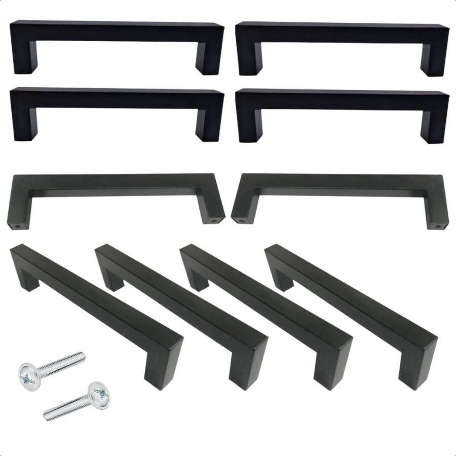 By MJM Handgrepen kast 128 mm zwart RVS 20 Stuks Dallas Modern Handgreep kast Handgrepen voor deurtjes Deurgreep Meubelgreep Handgreep Zwart meubelgrepen handgreep keukenkastjes Greep Zwart Meubelbeslag handgreep badkamer schroeven - Foto 2