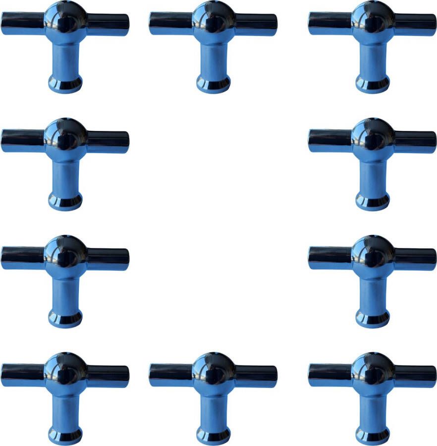 By MJM Kastknoppen Kansas T-Greep Chroom 10 Stuks Kastknop Meubelknop T-Greep deurknoppen voor kasten Meubelbeslag deurknopjes - Foto 2