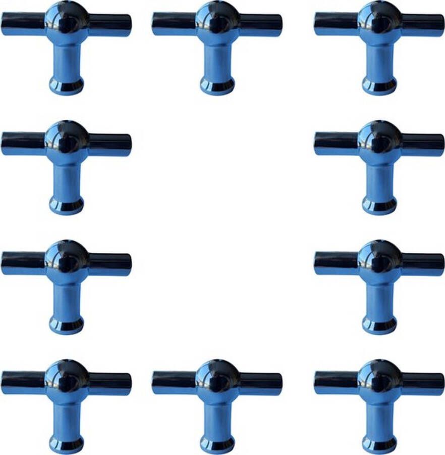 By MJM Kastknoppen Kansas T-Greep Chroom 20 Stuks Kastknop Meubelknop T-Greep deurknoppen voor kasten Meubelbeslag deurknopjes - Foto 2