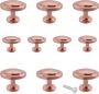 By MJM Meubelknop Memphis rose goud rond 10 STUKS Diameter 29 mm Kastknop Meubelknop Deurknoppen voor kasten Kastknoppen Meubelbeslag Deurknopjes Meubelknoppen - Thumbnail 1