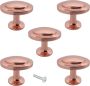 By MJM Meubelknop Memphis rose goud rond 5 STUKS Diameter 29 mm Kastknop Meubelknop Deurknoppen voor kasten Kastknoppen Meubelbeslag Deurknopjes Meubelknoppen - Thumbnail 1