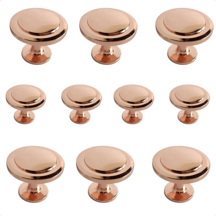By MJM Meubelknop Memphis rose goud rond 20 STUKS Diameter 29 mm Kastknop Meubelknop Deurknoppen voor kasten Kastknoppen Meubelbeslag Deurknopjes Meubelknoppen - Foto 2