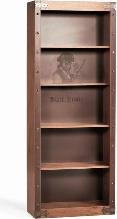 By MM Store Black Pirate boekenkast piratenkamer