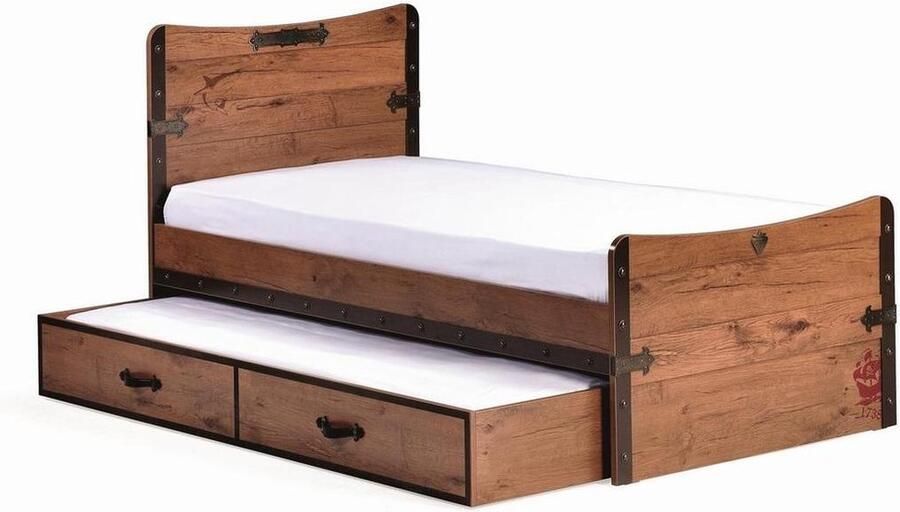 By MM Store Black Pirate kinderbed piratenbed jongenskamer 200 x 100 cm