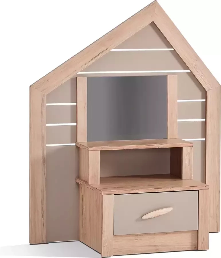 By MM Store Cento nachtkastje met spiegel kinderkamer jungle