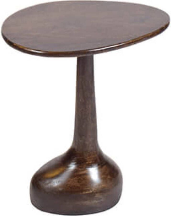 by Mooss Bijzettafel walnoot KAARBANIK rond tafel hout diameter 35cm