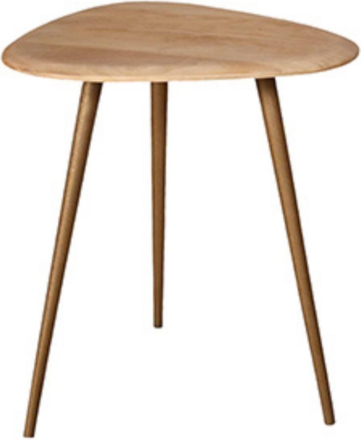 By Mooss Bijzettafel Gold Dust Naturel Driehoek Metaal Hout M Trendy