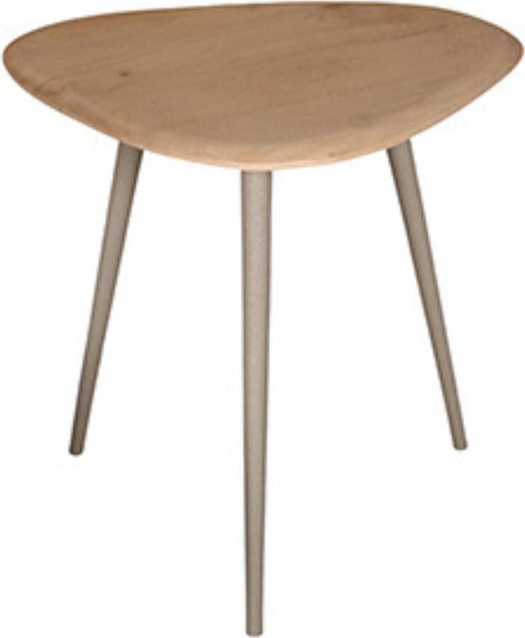 By Mooss Bijzettafel Green Gray Driehoek Metaal Hout M Trendy