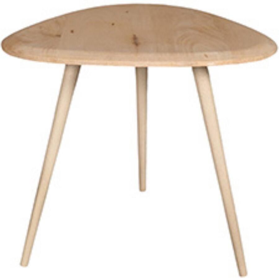 By Mooss Bijzettafel Ivory Naturel Driehoek Metaal Hout S Trendy