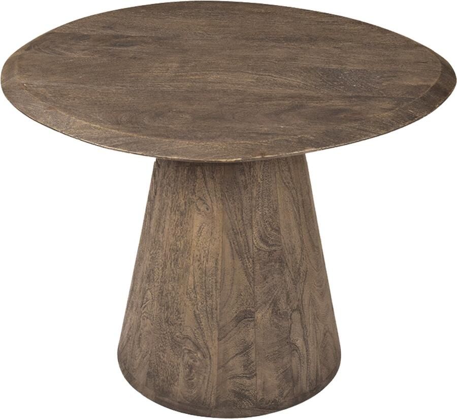 By Mooss Bijzettafel Oil Antique Bruin Vergrijsd 60 cm Kegelvoet