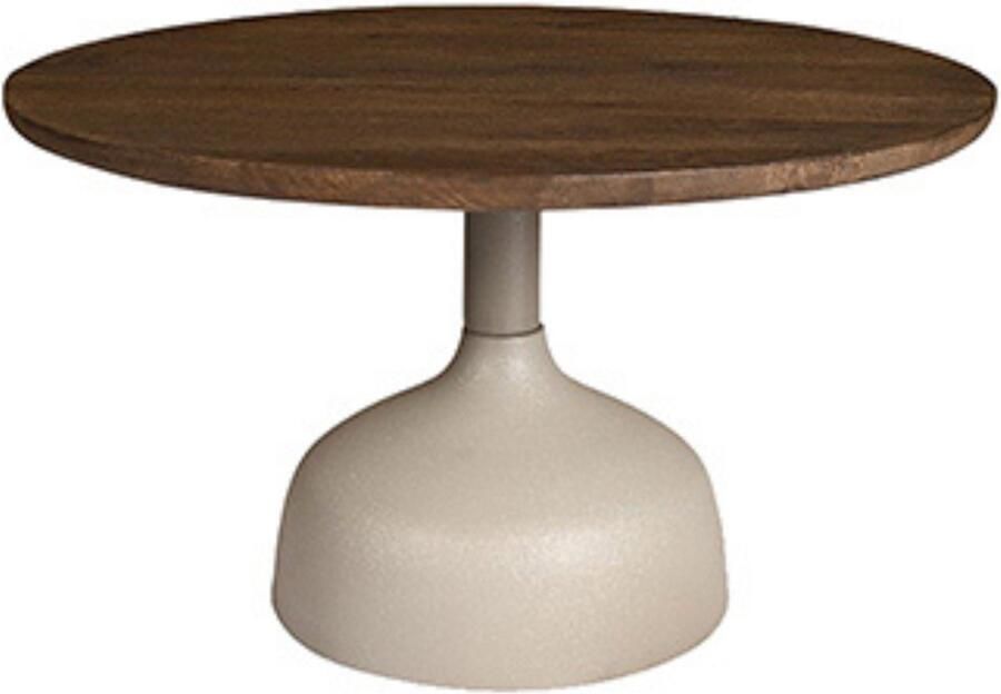 By Mooss Bijzettafel Oil Antique Green Gray Ø 70 Hout Metaal Trendy