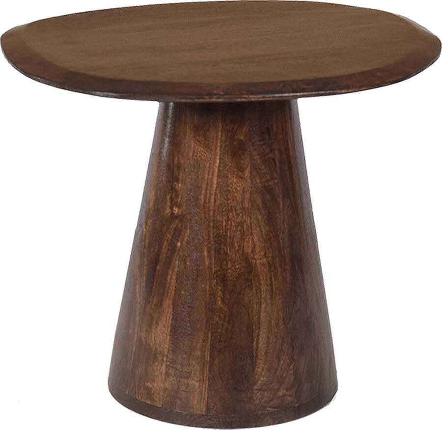 By Mooss Bijzettafel Walnoot Bruin 60 cm Kegelvoet