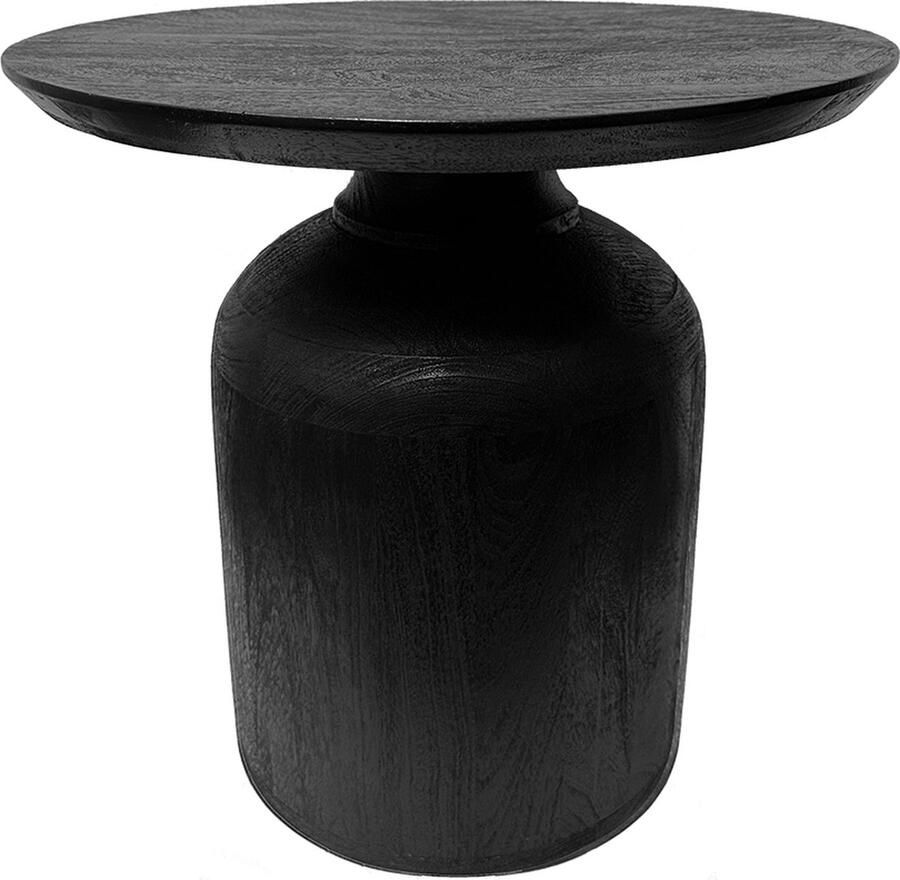 By Mooss Bijzettafel Zwart M Stoer Modern Retro Trendy Hout