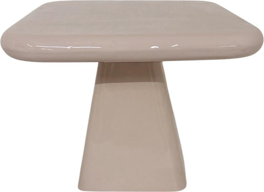 By Mooss Enamel Salontafel Beige Medium 41.00 x 41.00 x 39.00 cm Hoogglans Metaal