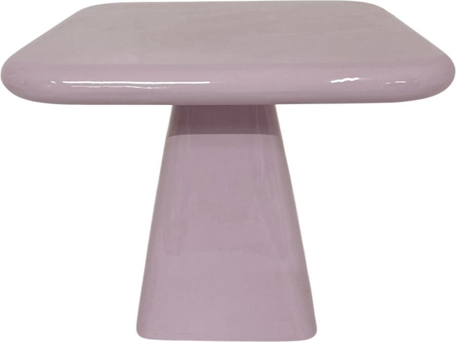 By Mooss Enamel Salontafel Lila Licht Paars Light Purple Large 46.00 x 46.00 x 45.00 cm Hoogglans Metaal