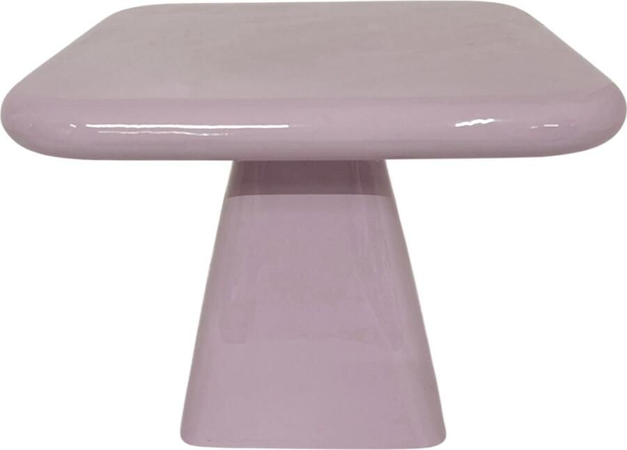 By Mooss Enamel Salontafel Lila Licht Paars Light Purple Medium 41.00 x 41.00 x 39.00 cm Hoogglans Metaal