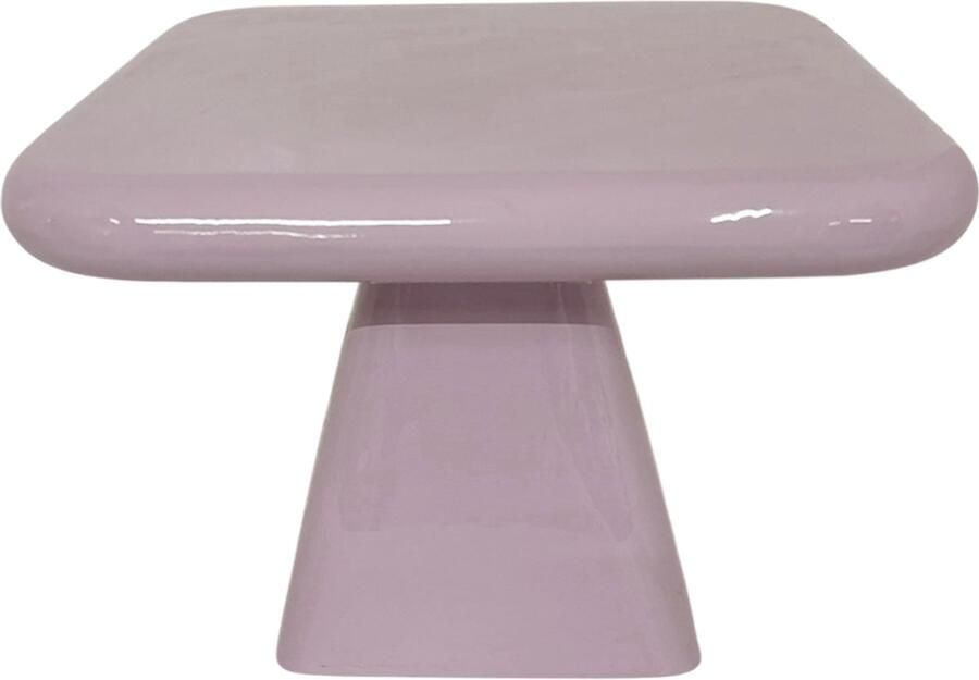 By Mooss Enamel Salontafel Lila Licht Paars Light Purple Small 36.00 x 36.00 x 35.00 cm Hoogglans Metaal