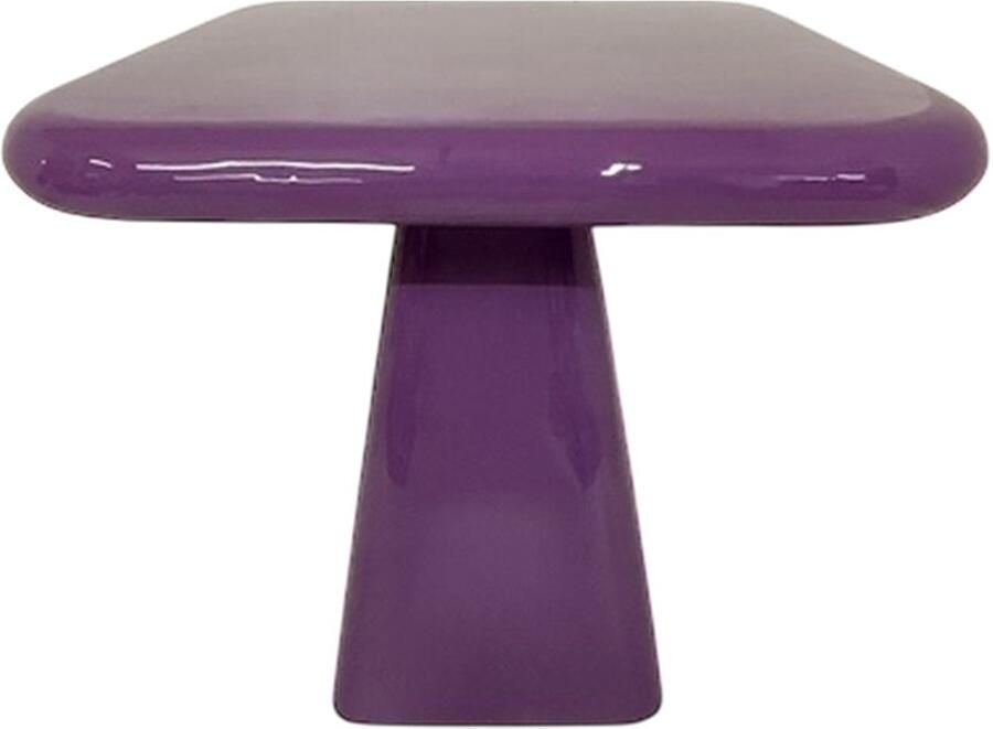 By Mooss Enamel Salontafel Paars Purple Large 46.00 x 46.00 x 45.00 cm Hoogglans Metaal