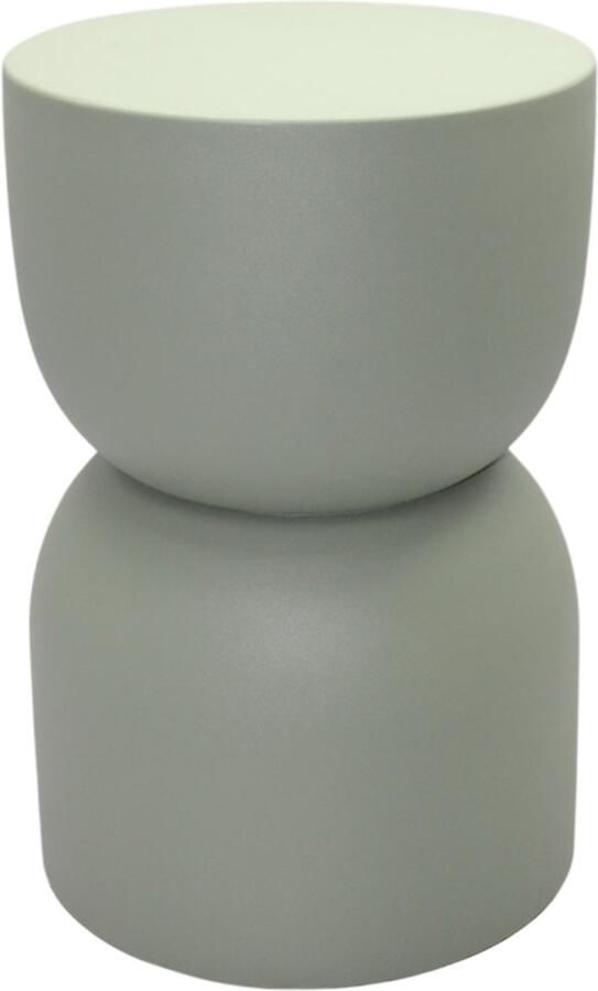 By Mooss Paudar Groen Bijzettafel Kruk Gepoedercoat Metaal Ø 30 cm 46 cm Green