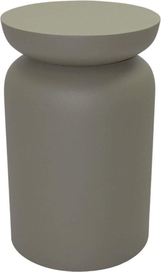 By Mooss Paudar Olive Bijzettafel Kruk Gepoedercoat Metaal Ø 30 cm 46 cm Olijf - Foto 2