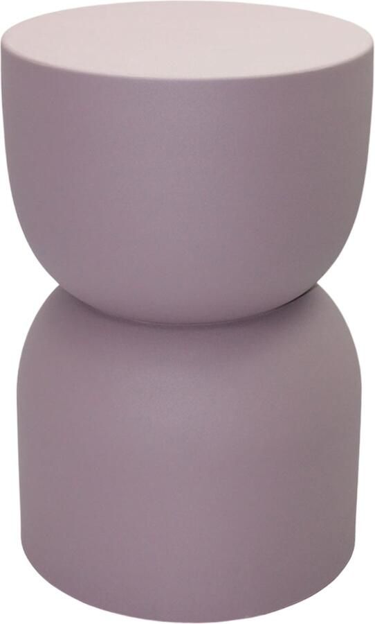 By Mooss Paudar Purple Lila Bijzettafel Kruk Gepoedercoat Metaal Ø 30 cm 46 cm Paars