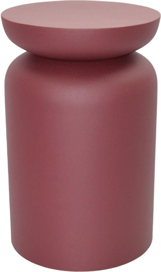 By Mooss Paudar Red Bijzettafel Kruk Gepoedercoat Metaal Ø 30 cm 46 cm Rood