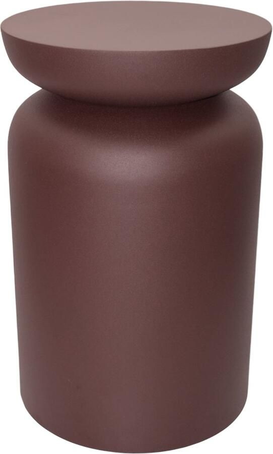 By Mooss Paudar Rust Bijzettafel Kruk Gepoedercoat Metaal Ø 30 cm 46 cm Roest