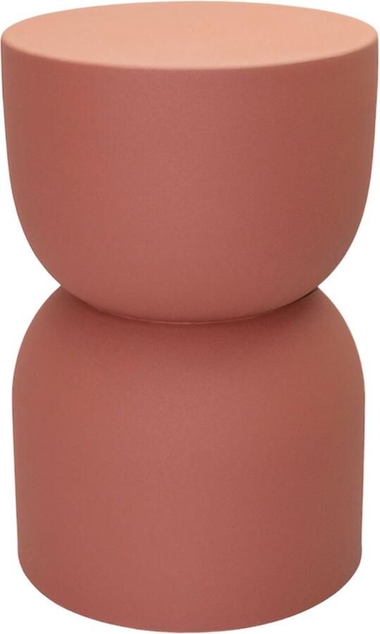 By Mooss Paudar Terra Bijzettafel Kruk Gepoedercoat Metaal Ø 30 cm 46 cm Terra