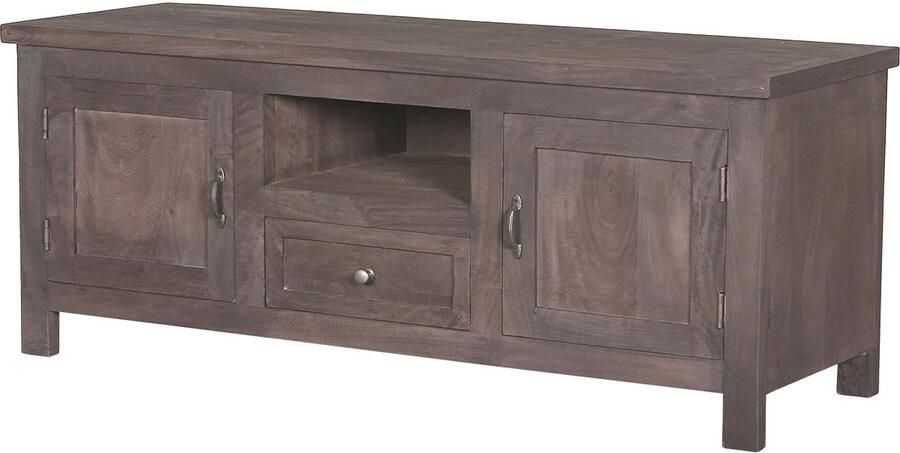 By Mooss TV Meubel Bruin Hout Umber Landelijk Deuren Lade Nis