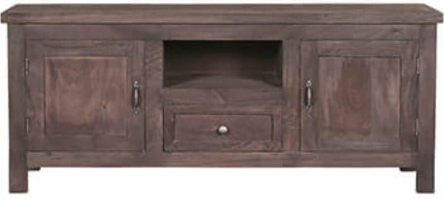 By Mooss Wandmeubel houten kast bruin hout tv meubel voelbare houtstructuur Breedte 125cm - Foto 1