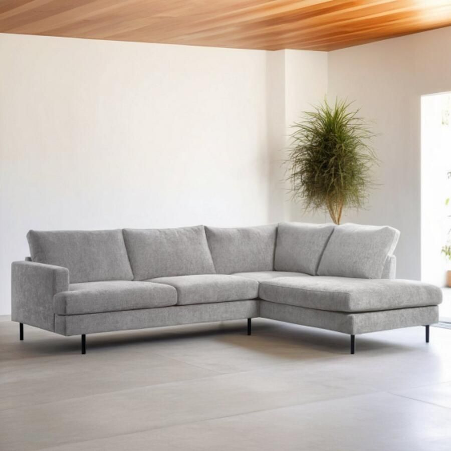 BY-OLAF Hoekbank Anchor Rechts – Haga Stof Grijs – 3-zits met hoek rechts – 263 x 203 cm - Foto 2