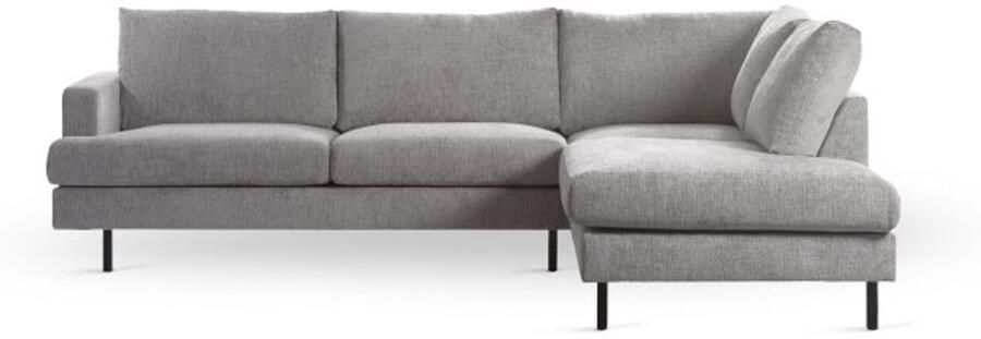 BY-OLAF Hoekbank Anchor Rechts – Haga Stof Grijs – 3-zits met hoek rechts – 263 x 203 cm
