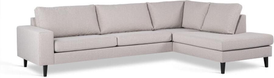 BY-OLAF Hoekbank Castricum rechts – 3-zits stof Cover 83 grijs – 290x199 cm