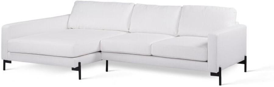 BY-OLAF Hoekbank Fellow links – 3-zits met chaise longue – Stof Grace 01 Natural 264x161 cm
