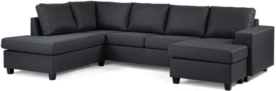 BY-OLAF Hoekbank Malmo 3-zits hoek links Antraciet 280x198 cm