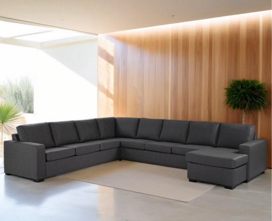 BY-OLAF Hoekbank Zeno 7-zits – Antraciet Inari 94 Verwisselbare hoekopstelling