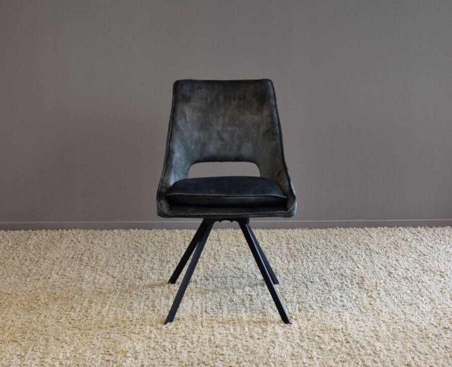 BY-OLAF Meubelplaats Eetkamerstoel Milou Velvet Draaibaar Groen Set van 2 Luxe en Comfort - Foto 2