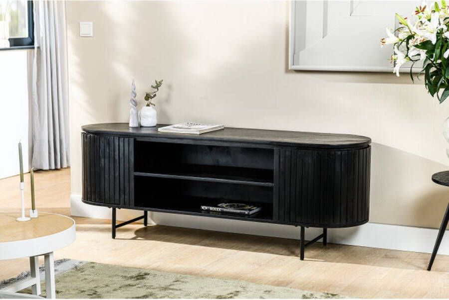 BY-OLAF Tv-meubel Milly 155 cm Zwart BY-OLAF